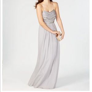 Adrianna Papell Beaded Chiffon Gown